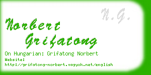 norbert grifatong business card